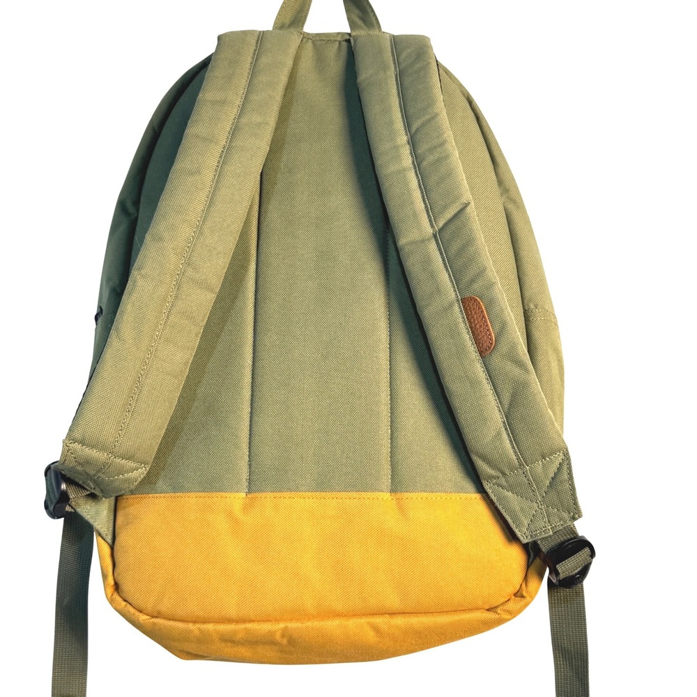 Herschel Supply Co Heritage Backpack Olive Green Mustard Yellow Colorblock Bag - Picture 3 of 9